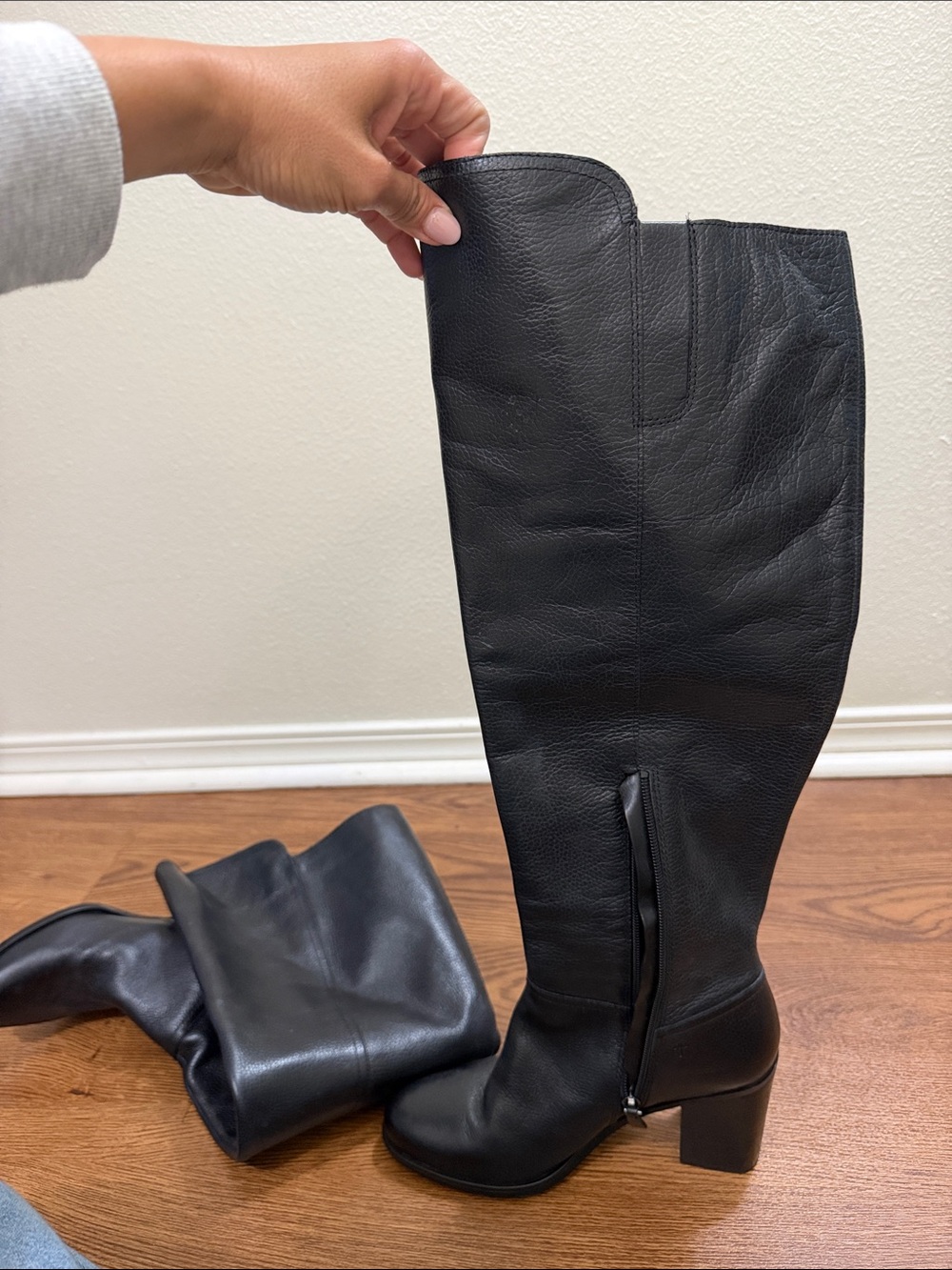 Naturalizer Black Wide Calf Leather Boots